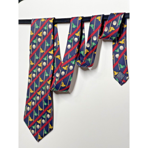 Brooks Brothers 100% Silk Tie Golf Business Casual Preppy Men's Handmade In USA - Picture 6 of 9